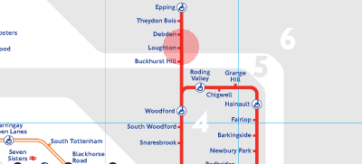 Loughton station map