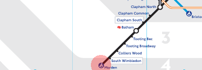 Morden station map