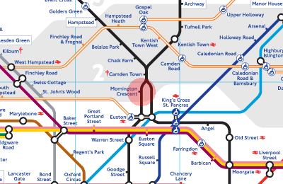 Mornington Crescent station map