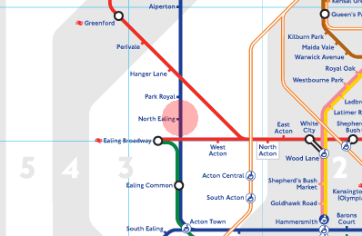 North Ealing station map