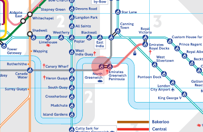 North Greenwich station map