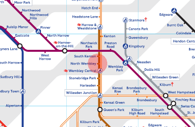 North Wembley station map
