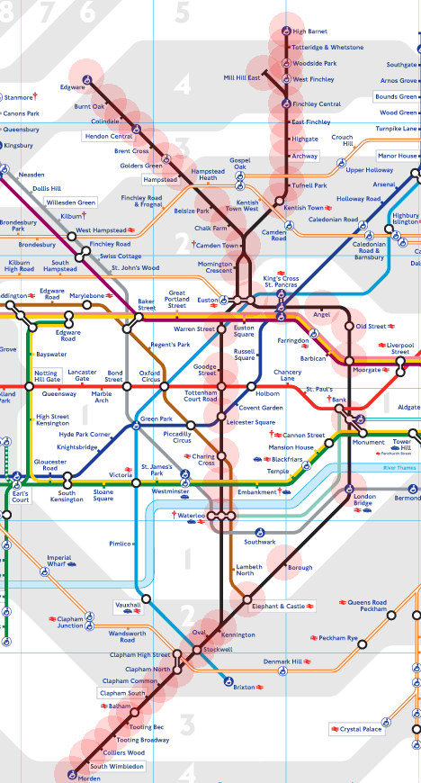 Northern Line map - London Underground Tube