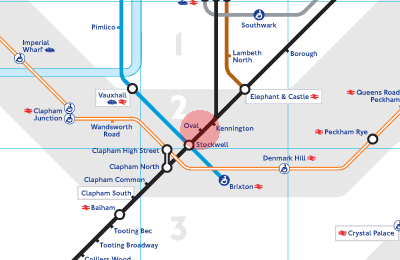 Oval station map