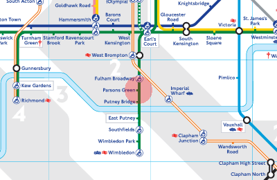Parsons Green station map