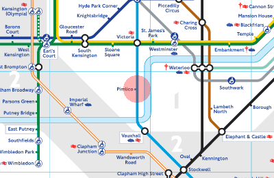 Pimlico station map