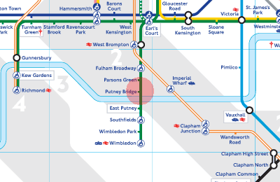 Putney Bridge station map