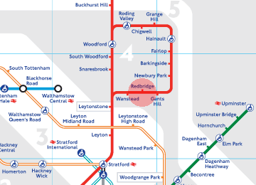 Redbridge station map