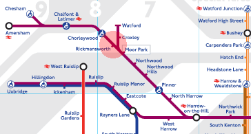 Rickmansworth station map