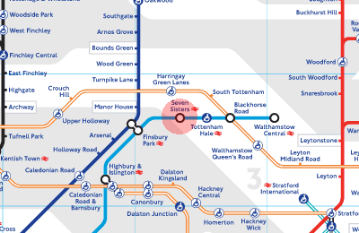 Seven Sisters station map