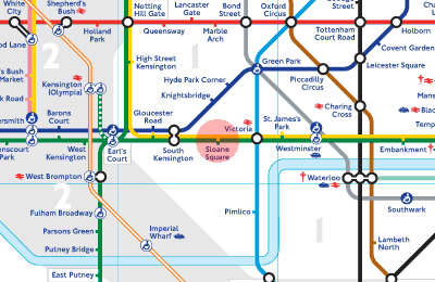 Sloane Square station map