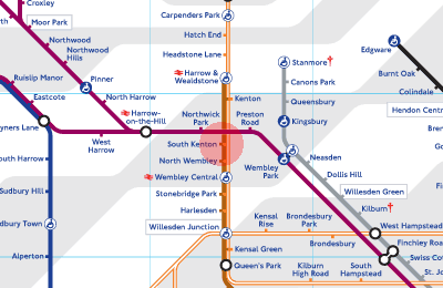 South Kenton station map