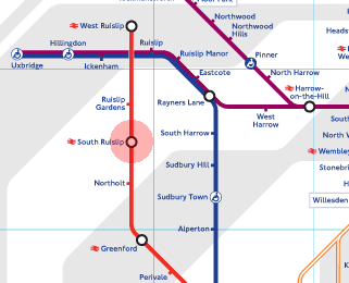 South Ruislip station map