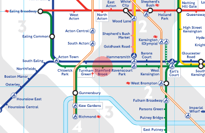 Stamford Brook station map