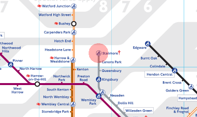 Stanmore station map