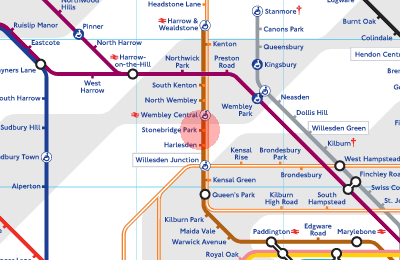 Stonebridge park station map