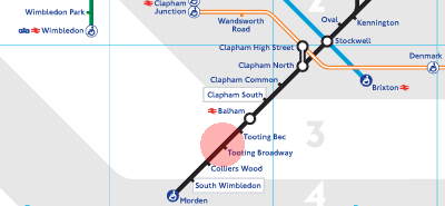 Tooting Broadway station map