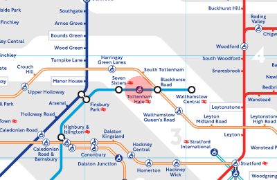 Tottenham Hale station map