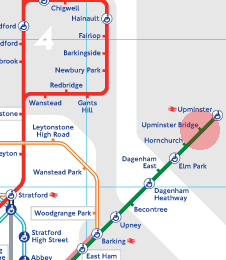 Upminster Bridge station map