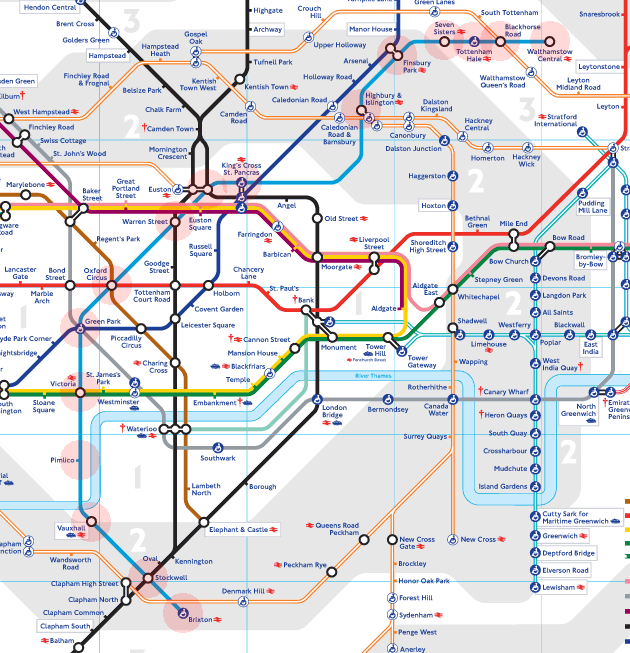 London Underground Tube Victoria Line map