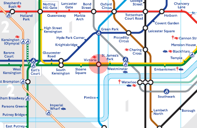 Victoria station map - London Underground Tube