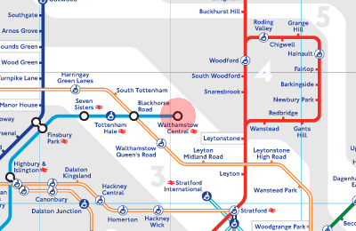 Walthamstow Central station map