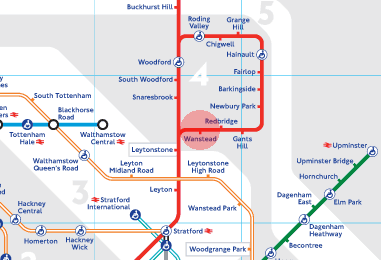 Wanstead station map
