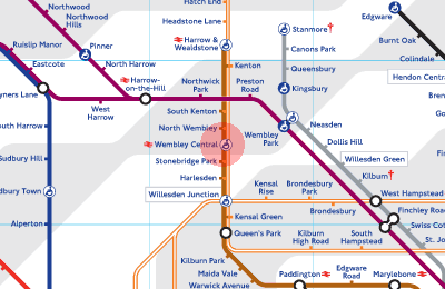 Wembley Central station map