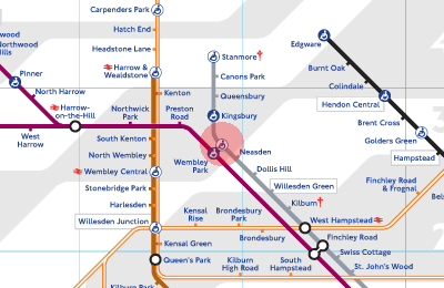wembley park map london station tube underground subway line stations