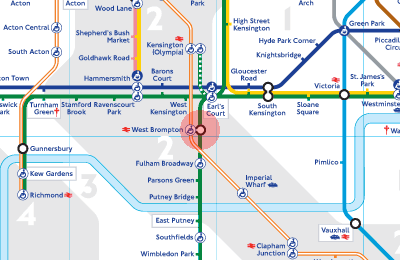 West Brompton Overground Map West Brompton Station Map - London Underground Tube