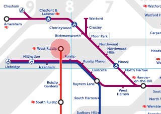 West Ruislip station map