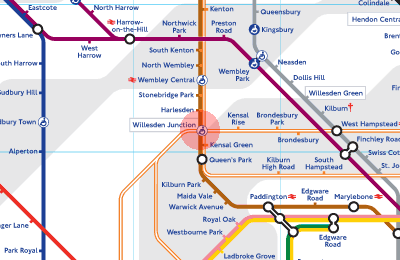 Willesden Junction station map
