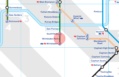 Wimbledon Park station map