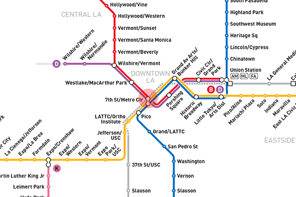 7th Street/Metro Center station map