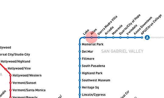 Allen station map