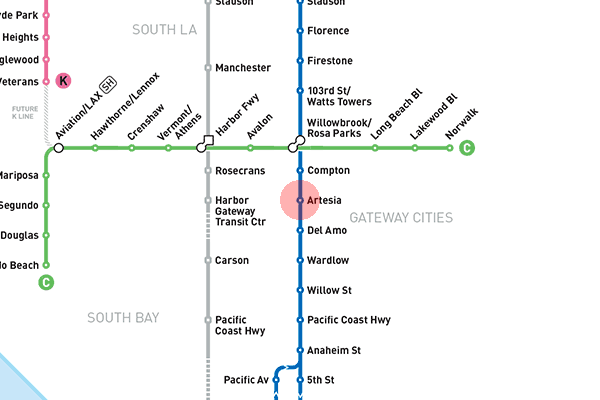 Artesia station map