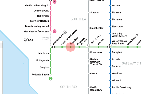 Crenshaw station map