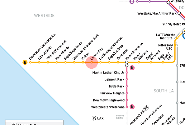 Culver City station map
