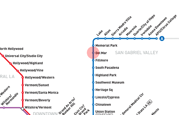 Del Mar station map