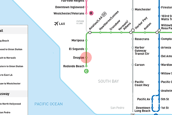 Douglas station map