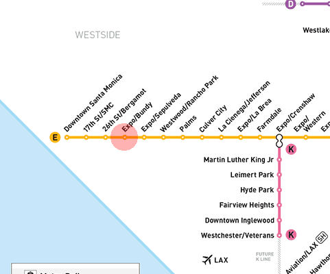 Expo/Bundy station map