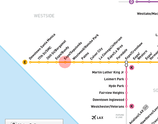 Expo/Sepulveda station map