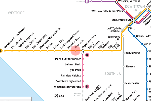 Farmdale station map