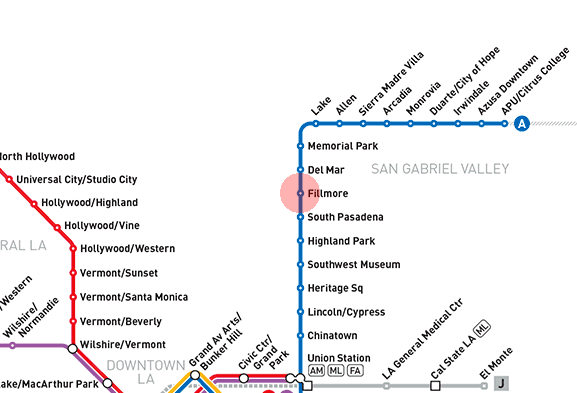 Fillmore station map