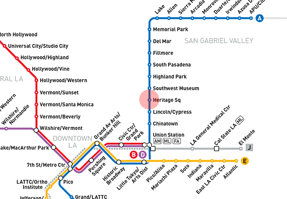 Heritage Square station map