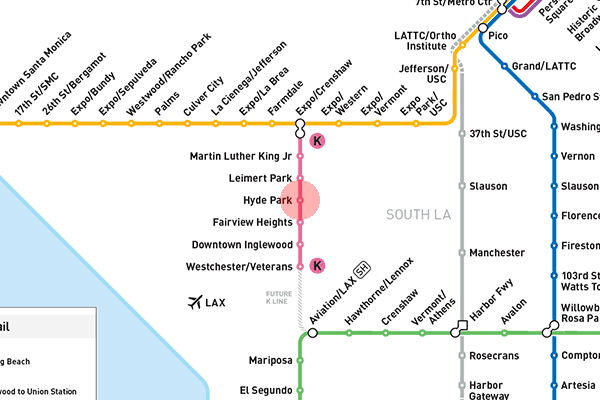 Hyde Park station map