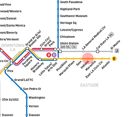 Indiana station map