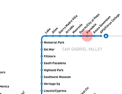 Irwindale station map