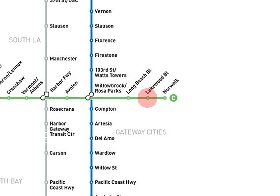 Lakewood station map