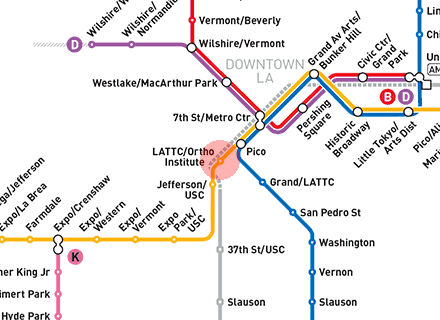 LATTC/Ortho Institute station map